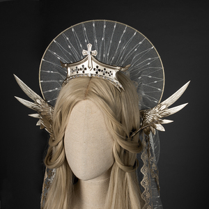 【优派瑞】天使环 圣母环 翅膀耳饰头冠原创lolita发饰花嫁华丽