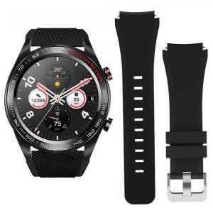 华为荣耀tls-b19手表honor watch魔法硅胶真皮磁吸米兰尼斯表带链