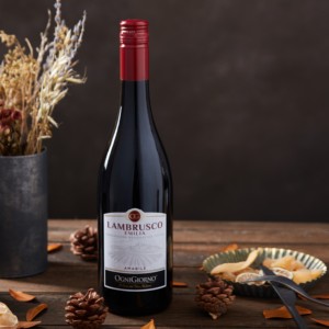 三大红起泡酒之一蓝布鲁斯科 意大利zonin卓林酒庄半甜红微起泡酒