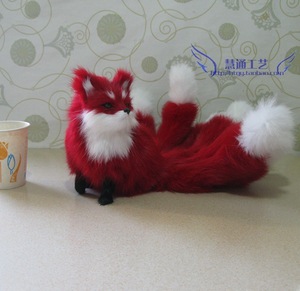 仿真9尾狐九尾玄狐摆件道具火狐仿真狐狸九尾狐