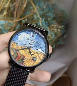 【手腕上的艺术】vangogh梵高手表油画典藏麦田群鸦复古艺术腕表