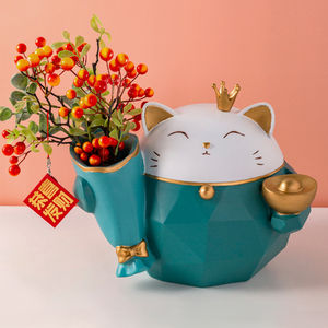 客厅电视柜家居装饰品招财猫摆件乔迁新居礼品搬家礼物2021新款