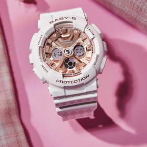 卡西欧手表女babyg35周年限量版复古校园风学生女运动腕表ba130sp
