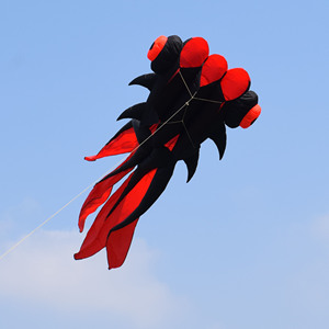 软体金鱼风筝潍坊正宗大型大特大专业高档马老四伞布5米个性风筝