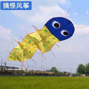 搞怪风筝正宗潍坊风筝大型大特大巨大高档成人新款毛毛虫长串风筝
