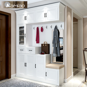 进门鞋柜简约一体门厅柜多功能组合欧式衣帽柜入户玄关柜客厅靠墙