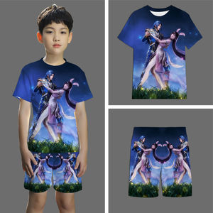 斗罗大陆动漫短袖短裤套装青少年唐三儿童夏休闲运动t恤小舞衣服