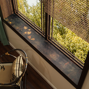 新中式飘窗垫窗台垫窄改造窗台垫子防水免洗窗户保护垫可自由裁剪