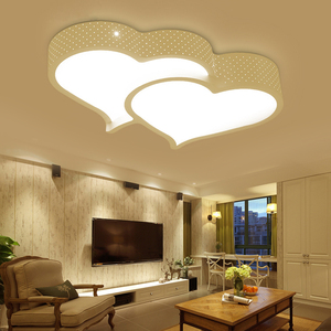 时尚大气卧室灯创意led吸顶灯简约客厅书房灯具心形艺术顶灯