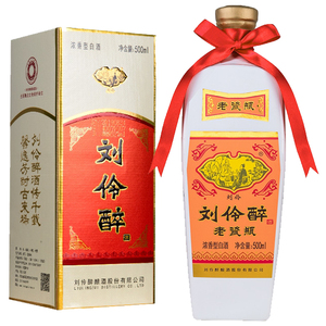 整箱6瓶 刘伶醉酒 老瓷瓶 52度500ml*6瓶整箱纯粮固态发酵白酒