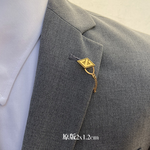日本山口组胸针徽章日系男士潮夏季小众复古个性高档西装服饰百搭