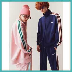 nerd韩国潮牌马卡龙运动套装女外套休闲宽松男女情侣22春夏新款