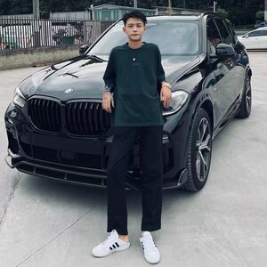 快手网红花百万同款纯色直筒九分裤潮男阔腿裤社会精神小伙休闲裤