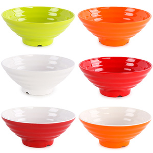 彩色快餐碗商用密胺餐具米线汤粉大碗麻辣烫汤碗面馆专用塑料面碗