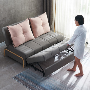 单人沙发床可折叠 北欧小户型午休书房伸缩推拉两用 沙发床1米宽