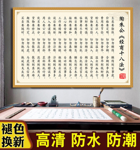 范蠡陶朱公经商十八法墙贴挂画生意经商训贴纸学习海报家用挂图