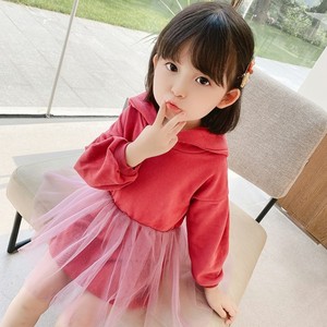 韩国代购婴儿春秋连衣裙网红女宝宝可爱网纱裙女童周岁卫衣纯棉裙
