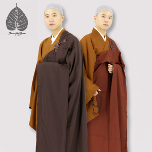 善之缘五戒缦衣居士服佛教僧衣男木兰色五衣大叶七衣受戒搭衣曼衣