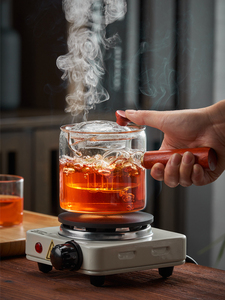 办公室家用玻璃罐罐茶煮茶器侧把泡茶壶单人小型烧茶电炉子煮茶炉