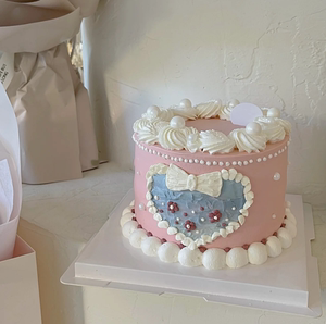 ins公主粉少女心复古奶油生日蛋糕18岁成人礼北京上海广州全国送