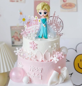 冰雪奇缘儿童双层蛋糕百天周岁生日宴动物奶油北京上海同城配送