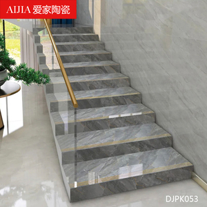 楼梯踏步瓷砖一体式通体大理石别墅台阶地砖加工定制防滑耐磨简约