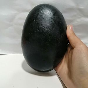 1137克鹅蛋籽和田黑碧玉籽料原石黑碧原料毛料摆件玩料 已结缘