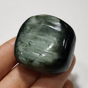 51克和田玉碧玉原石 收藏猫眼光泽玉石珠宝材料吊坠挂件料  结缘