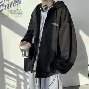 nuthink名策男装mrcyc韩版新款宽松情侣连帽卫衣休闲青春开衫夹克