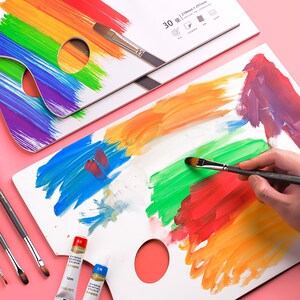 一次性调色纸美术生专用水彩油画丙烯绘画用品免洗可揭纸质调色板