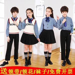 新年儿童大合唱服装演出服中小学生男女童诗歌朗诵表演服喜庆校服