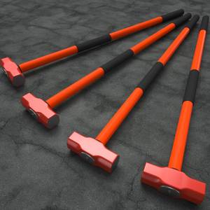 长柄大铁锤榔头石工大锤敲墙锤子16/18/20/22磅炮锤八角锤铁榔30