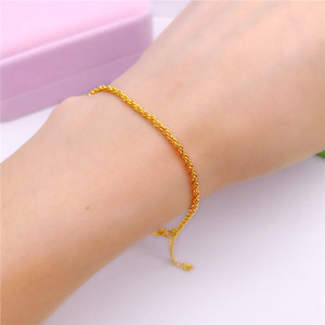 周大福焕美韩版女士手链越南沙金细手链24k黄金999饰品久不掉色