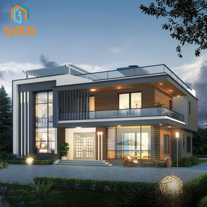 二层现代风别墅设计图纸复式楼新农村自建房屋施工图全套顺丰包邮