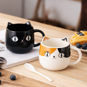 空之间生旗舰店天猫空之间生可爱猫咪陶瓷马克杯女生小众家用杯子