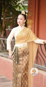 2021年秋季新款女装傣族服饰女泰国礼服泰式SPA酒吧餐厅迎宾服装