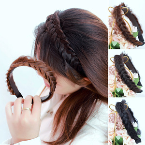 手工鱼骨辫发箍隐形发饰编发辫子假发女前额头发披发扎发都好用