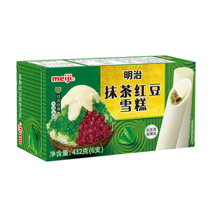 【新品】明治meiji抹茶红豆雪糕冰淇淋432g*1盒装网红抖音冰激凌