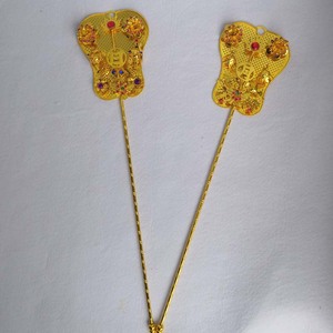 神明兵器金属日月扇法器做法事妈祖女神日月扇子兵器一对