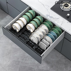 厨房抽屉碗架碗筷收纳盒橱柜内置碗盘分隔置物架盘子架碗碟收纳架