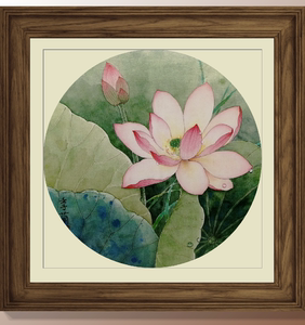 掐丝珐琅画diy材料包手工工艺画初学者画金丝画制作文化礼品荷花