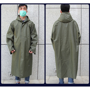 耐磨雨衣成人长款单人防水劳保户外橡胶防汛抗洪帆布工作老式