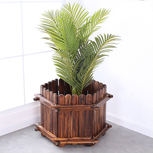 户外庭院室外防腐木大型铁树实木花盆六角种树特大号种果树木花箱