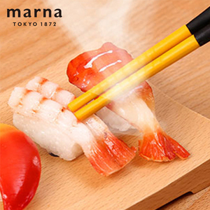 日本MARNA厨房用品家用大全日式料理餐具夹菜防滑家用硅胶筷子
