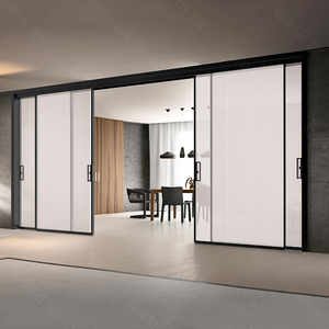 新豪轩简悦16窄边吊趟门铝合金推拉门日式客厅厨房书房阳台隔断门