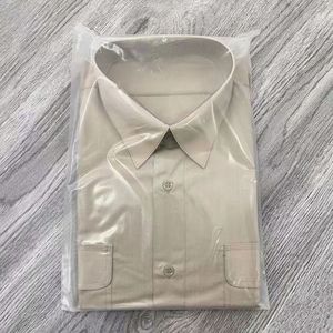 正品87老式陆的米黄长袖衬衣的确良长袖衬衣工作服衬衣