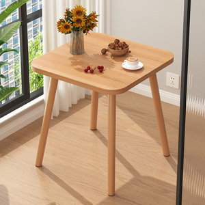 小方桌木桌简易正方形家用桌子沙发边几床头网红出租屋阳台小茶几