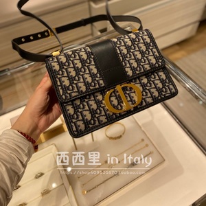 意大利代购dior/迪奥新款cd金属扣老花蒙田30女包斜挎单肩包包