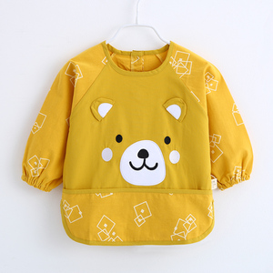 儿童罩衣宝宝反穿衣纯棉婴儿护衣男女孩秋冬款喂饭衣倒褂兜兜衣服