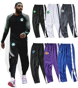 独行侠欧文篮球排扣裤男小牛扯裤篮网凯尔特人出场裤湖人运动长裤